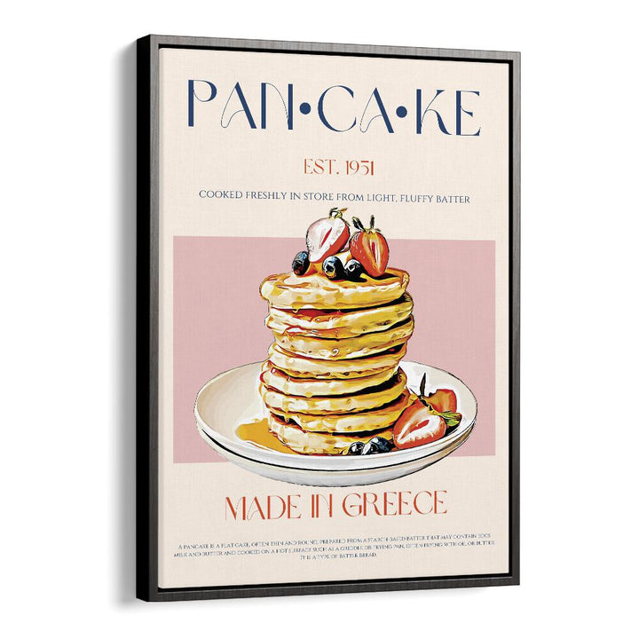 Pancake Bar & Cafe Artwork in Black Floater Frame