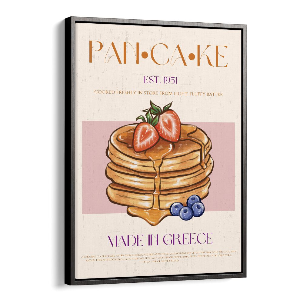 Pancake I Bar & Cafe Artwork in Black Floater Frame