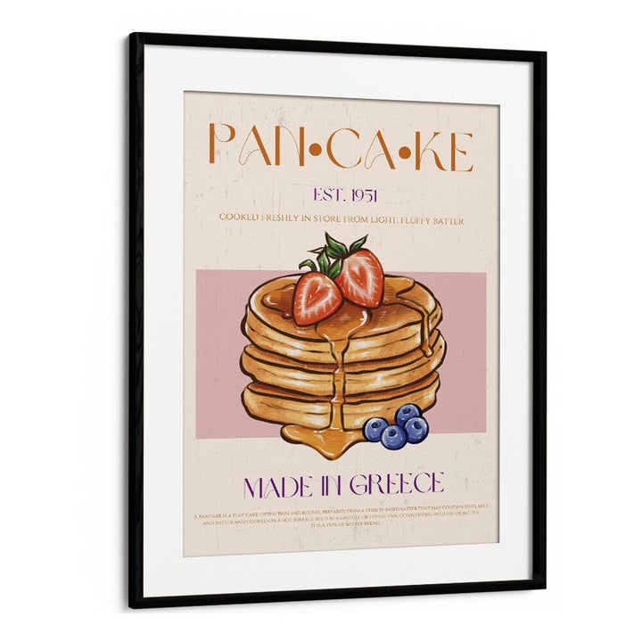 Pancake I Bar & Cafe Artwork in Black Frame With Mount