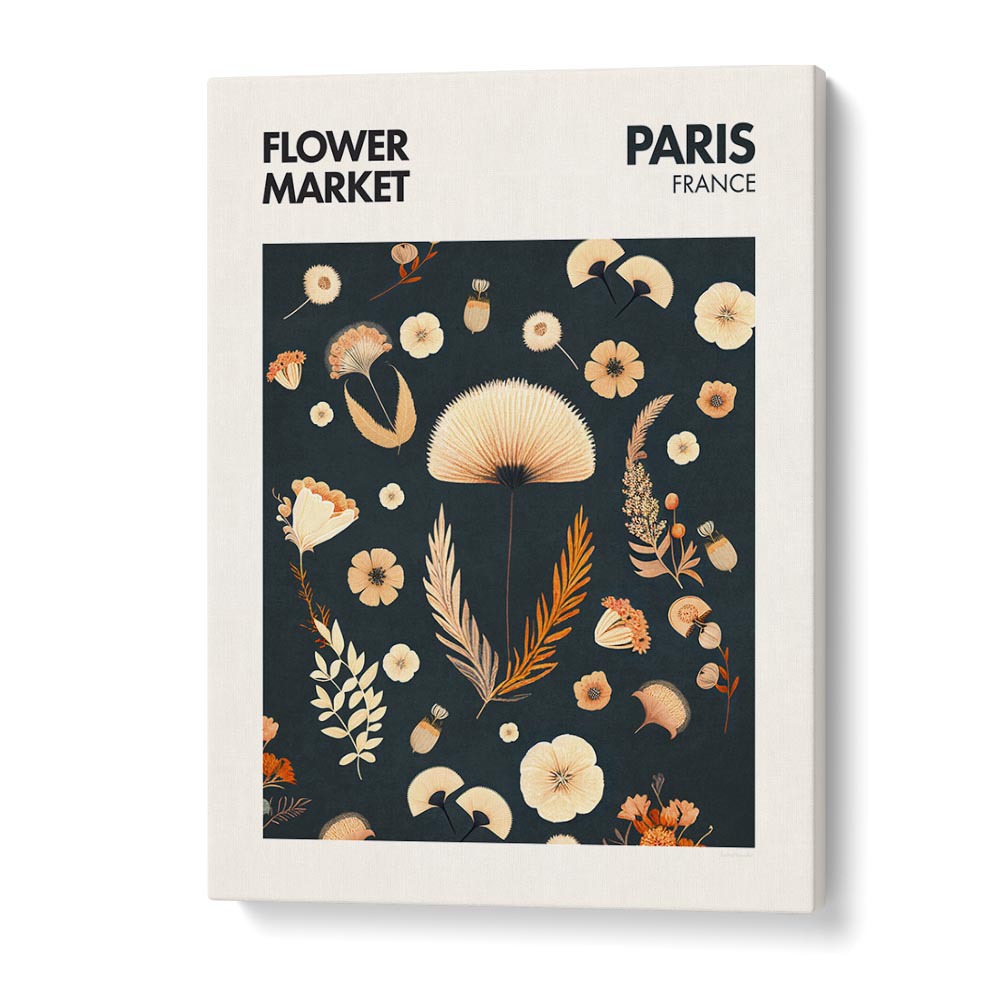 Paris  Flower Market I Botanical Flower Paintings Artwork in Gallery Wrap