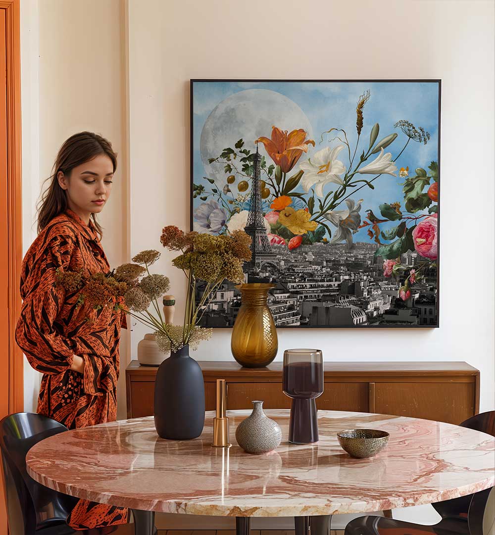 PARIS IN SPRING , SURREAL ART PRINTS