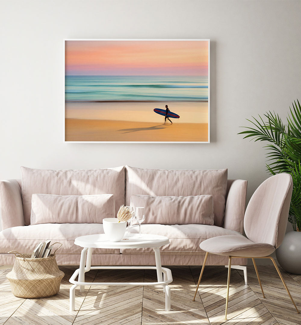 PASTEL BEACH SURFER