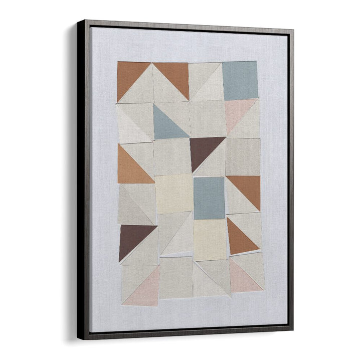 Pastel Geometrics Geometric Art Artwork in Black Floater Frame