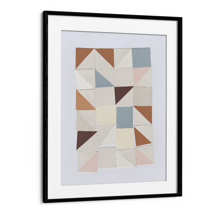 Pastel Geometrics Geometric Art Artwork in Black Frame With Mount