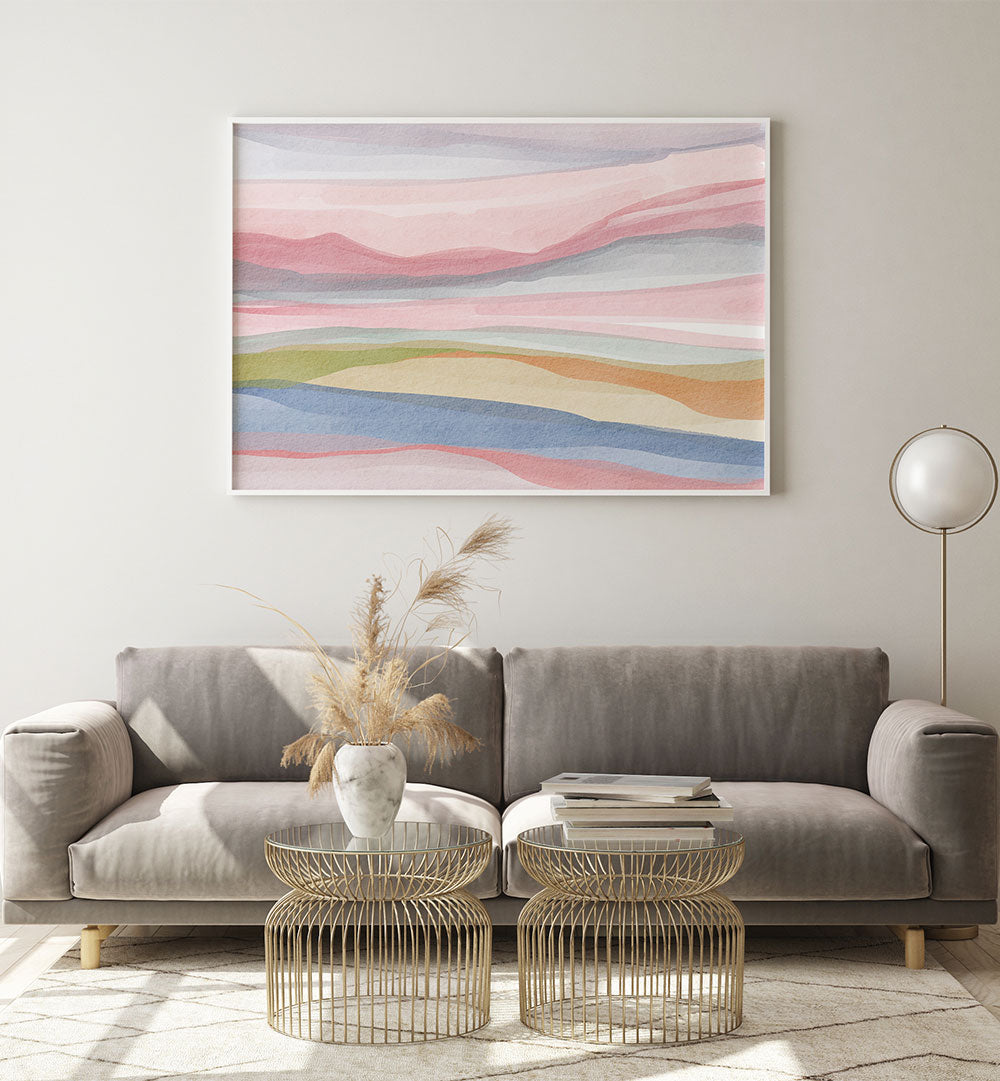 PASTEL WATERCOLOUR LANDSCAPE