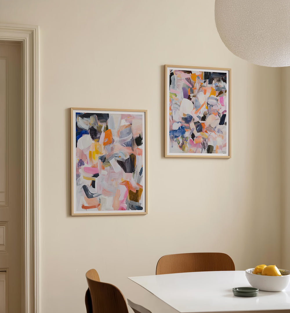 PASTEL PULSE , SET OF 2 PAINTINGS