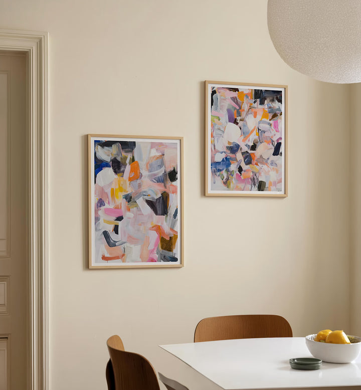 PASTEL PULSE , SET OF 2 PAINTINGS