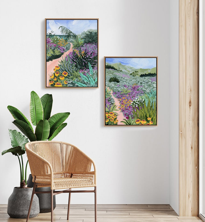 PATH TO THE PACIFIC SET , SET OF 2 PAINTINGS