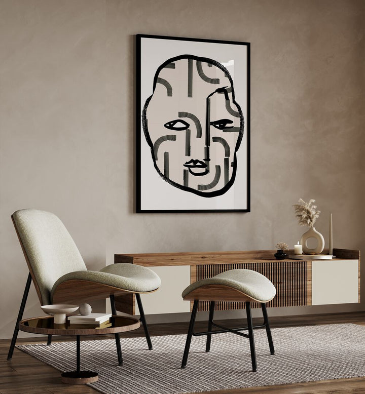 Stylish decor featuring PATTERN HEAD II, PORTRAITS artwork, perfect for enhancing creative spaces.