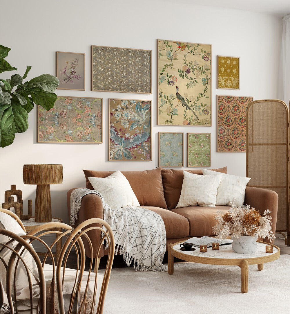 Transform your space with the PATTERNS SET GALLERY WALL, showcasing intricate designs and artistic harmony.
