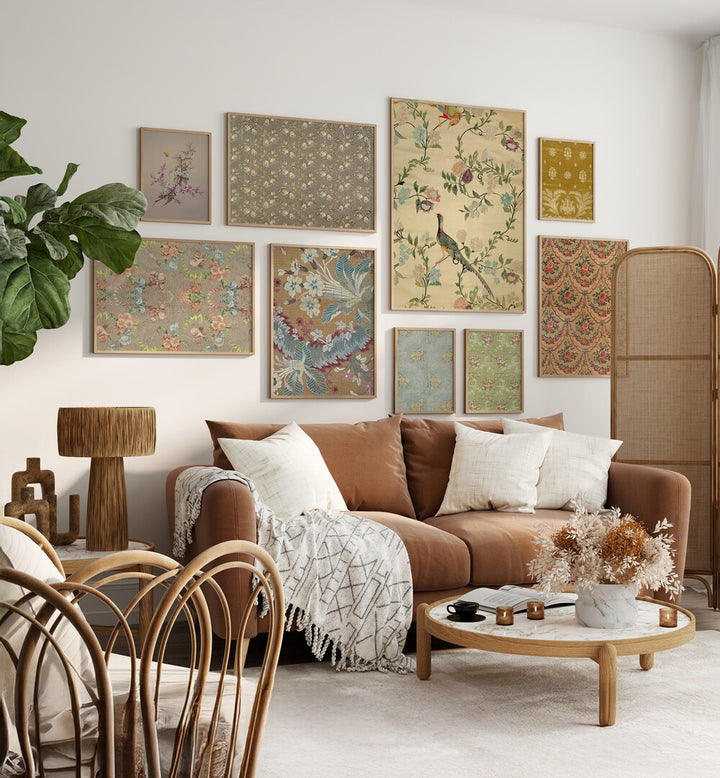 Transform your space with the PATTERNS SET GALLERY WALL, showcasing intricate designs and artistic harmony.
