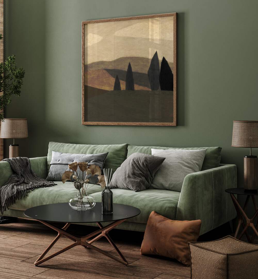 Elegant PAYSAGE II, LANDSCAPE PAINTINGS enhance a tranquil living space with natural beauty and serene ambiance.