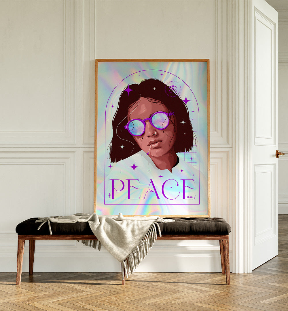 PEACEFUL PURPLE PORTRAIT