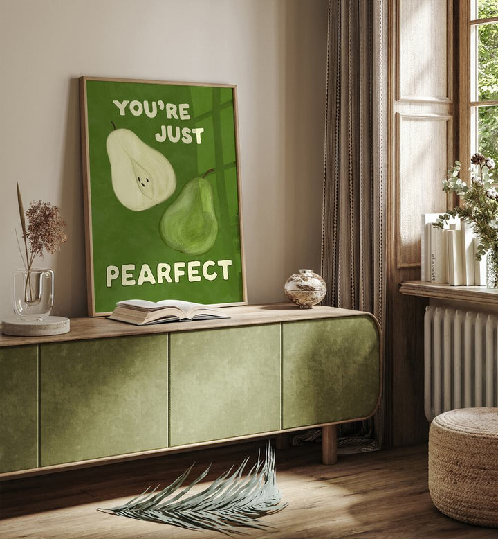 Stylish PEARFECT KITCHEN POSTERS featuring playful pear art, perfect for enhancing your kitchen decor.