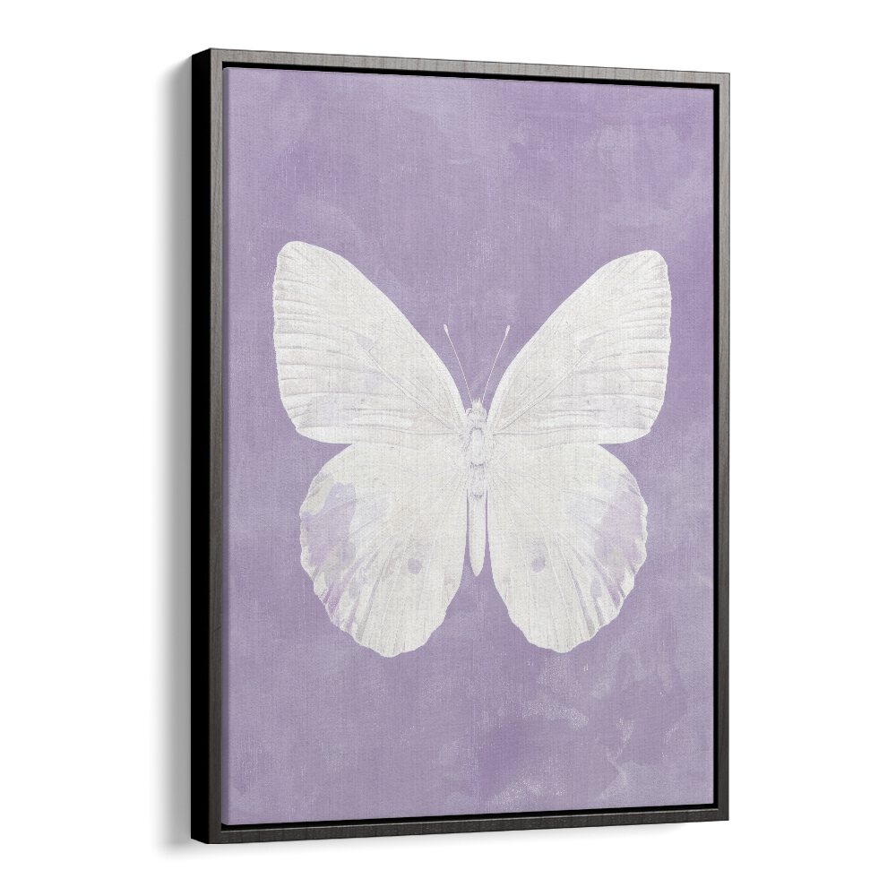 Pearl Butterfly Kids Art Artwork in Black Floater Frame
