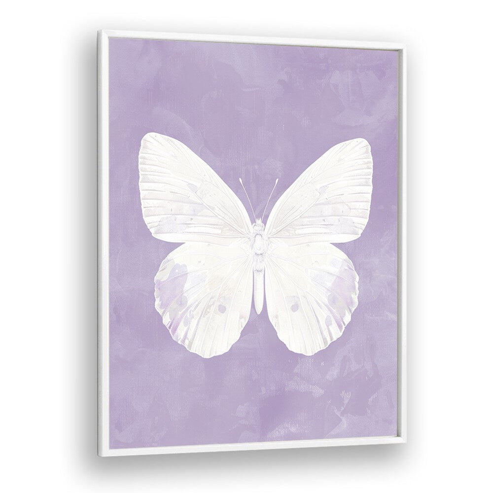 Pearl Butterfly Kids art Artwork in White Plain Frame
