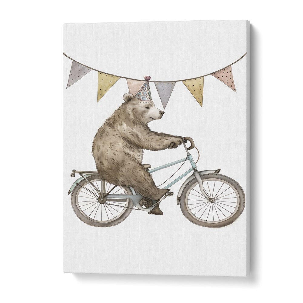 Pedaling Paws Kids Art Artwork in Gallery Wrap
