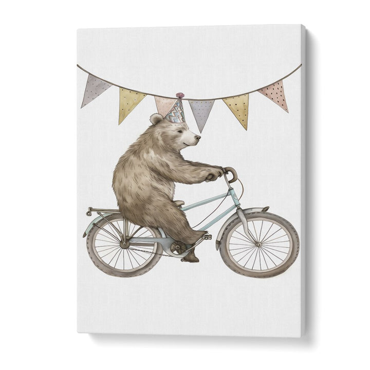 Pedaling Paws Kids Art Artwork in Gallery Wrap
