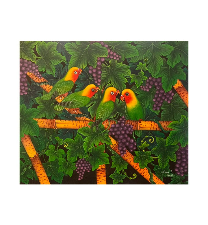 PENGOSAKEN STYLE - PARAKEETS , HANDMADE ARTWORKS