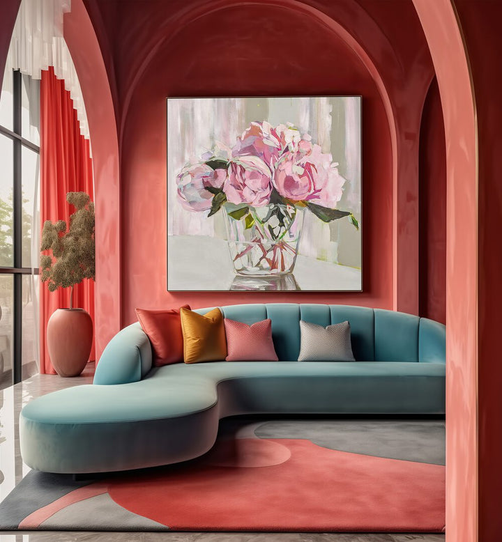 Vibrant PEONIES, FLORAL FLOWER PAINTINGS bring elegance and charm to any contemporary space. Transform your decor!