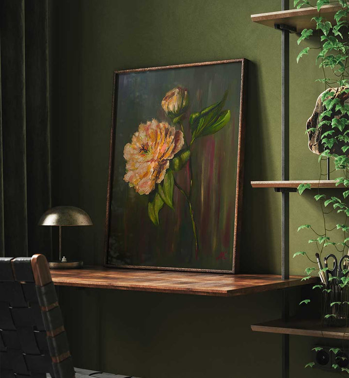 PEONY FLOWER PAINTING , FLORAL FLOWER PAINTINGS