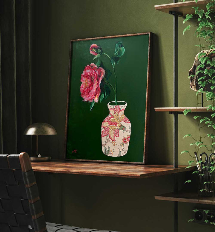 PEONY PAINTING , FLORAL FLOWER PAINTINGS