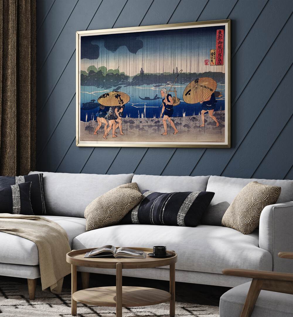 PEOPLE WALKING , VINTAGE PAINTINGS