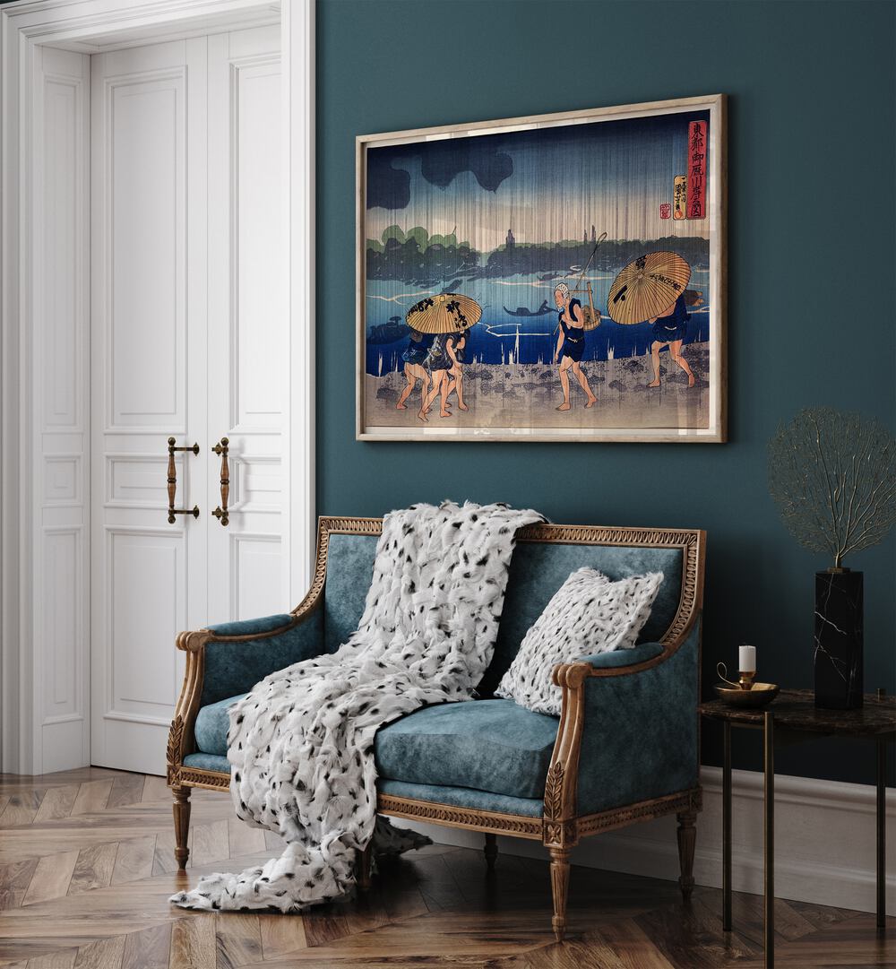 PEOPLE WALKING , VINTAGE PAINTINGS