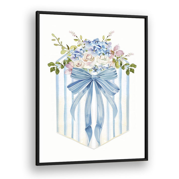 Petals And Presents Box Kids art Artwork in Black Plain Frame
