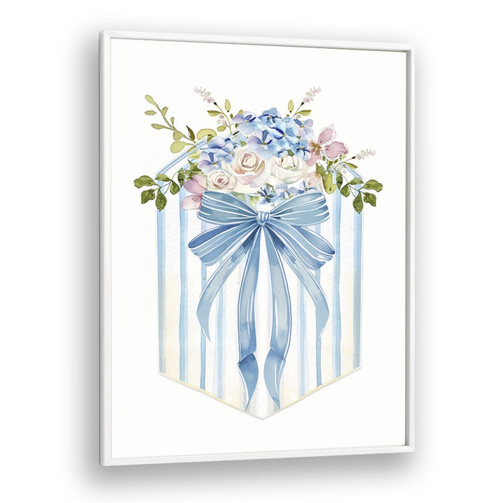 Petals And Presents Box Kids art Artwork in White Plain Frame
