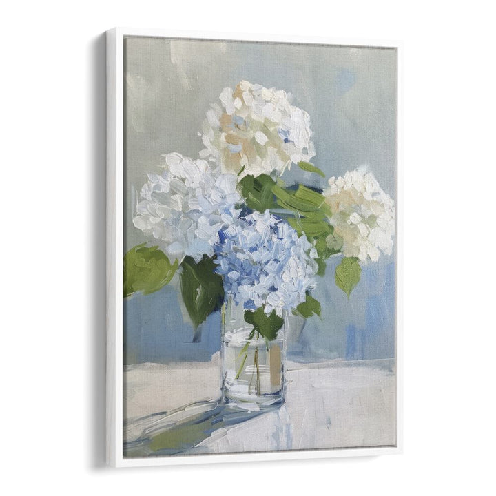 Petals In Pastel Kids art painting Artwork in White Floater Frame
