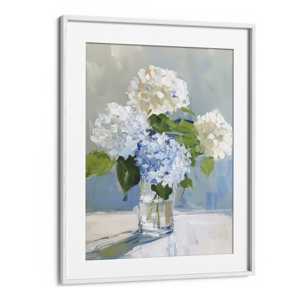 Petals In Pastel Kids Art Artwork in White Frame With Mount