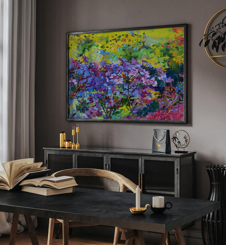 Vibrant PHLOXES, FLORAL FLOWER PAINTINGS enhance modern decor with their colorful artistry and lively charm.