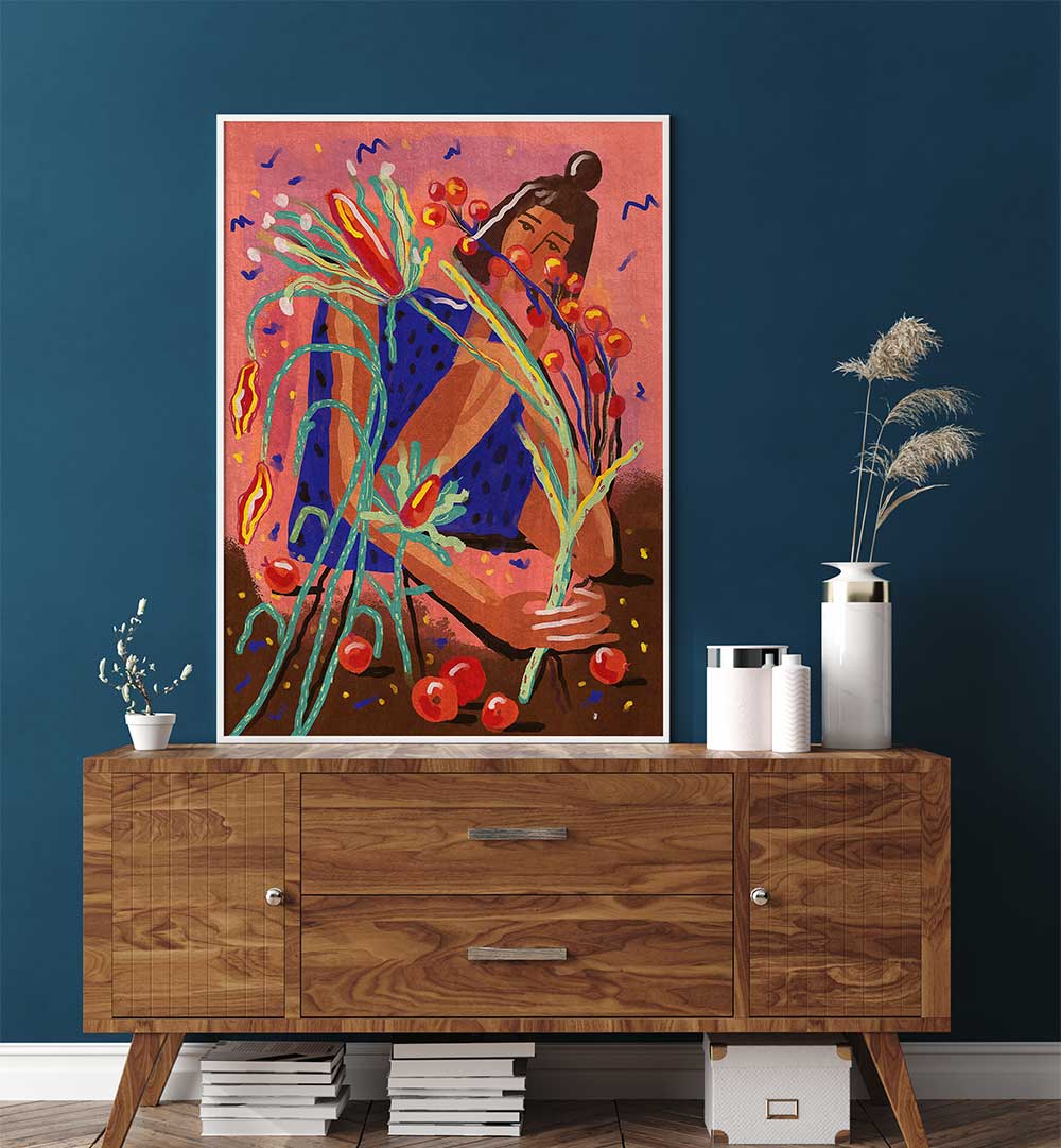 PICK A FLOWER , PORTRAITS & FIGURATIVE ILLUSTRATIONS