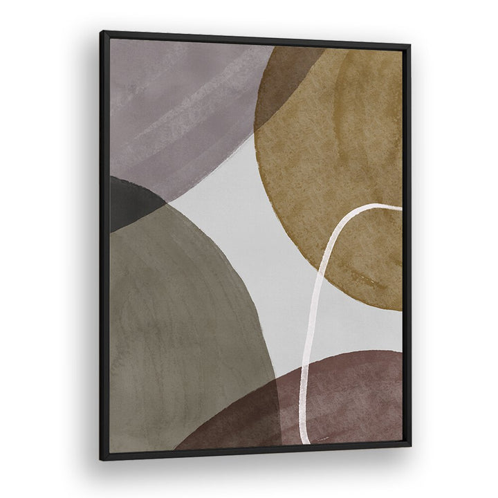 Pieces In Motion By Mareike Bohmer Abstract art Artwork in Black Plain Frame
