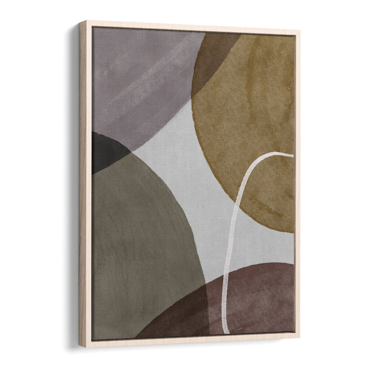 Pieces In Motion By Mareike Bohmer Abstract Art Artwork in Oak Wood Floater Frame
