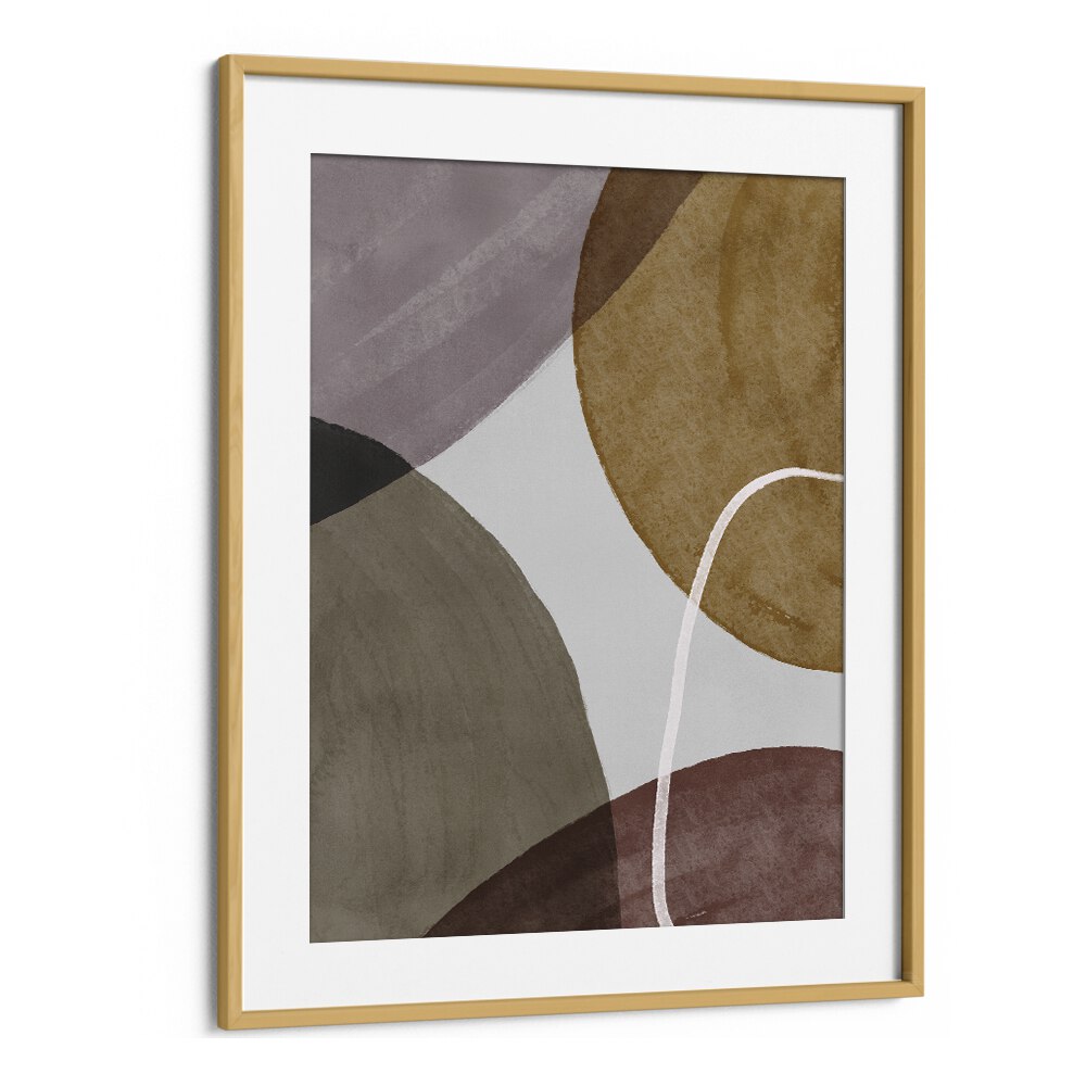 Pieces In Motion By Mareike Bohmer Abstract Art Artwork in Oak Wood Frame With Mount
