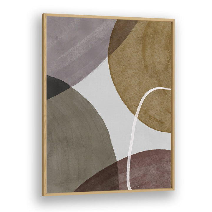 Pieces In Motion By Mareike Bohmer Abstract Art Artwork in Oak Wood Plain Frame
