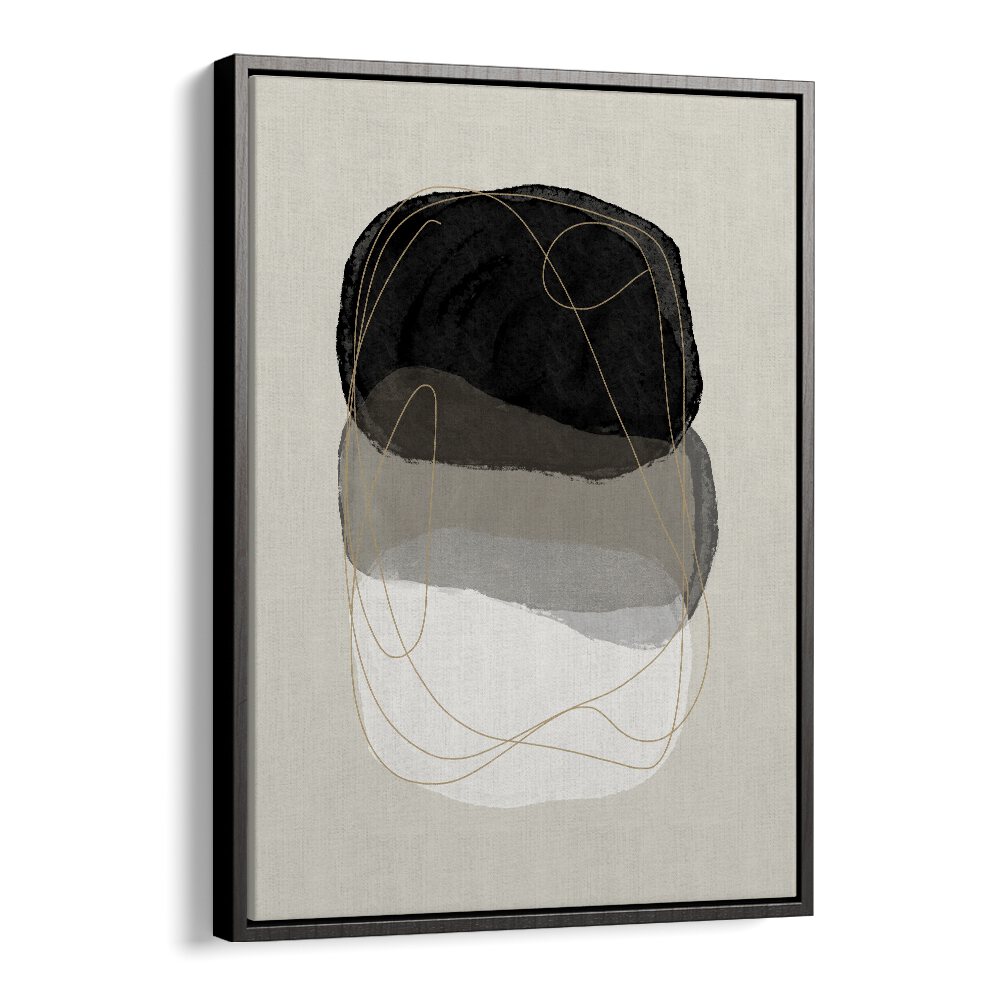 Pieces In Transition By Mareike Bohmer Abstract Art Artwork in Black Floater Frame
