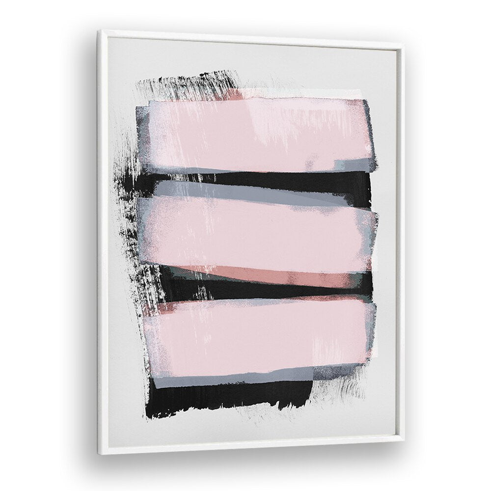 Pieces of A Dream By Mareike Bohmer Abstract art Artwork in White Plain Frame
