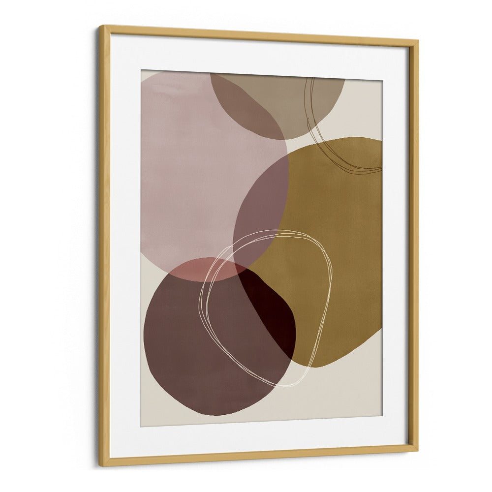 Pieces Of Time By Mareike Bohmer Abstract Art Artwork in Oak Wood Frame With Mount
