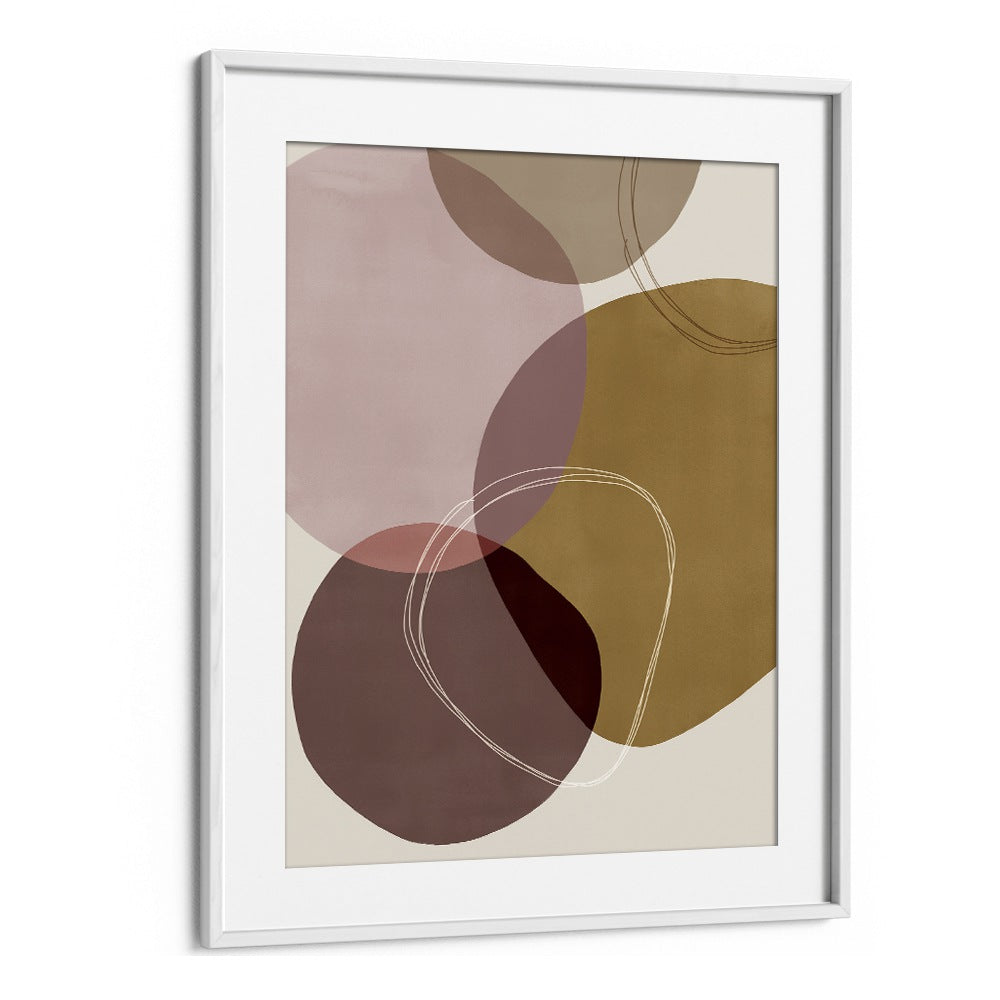 Pieces Of Time By Mareike Bohmer Abstract Art Artwork in White Frame With Mount