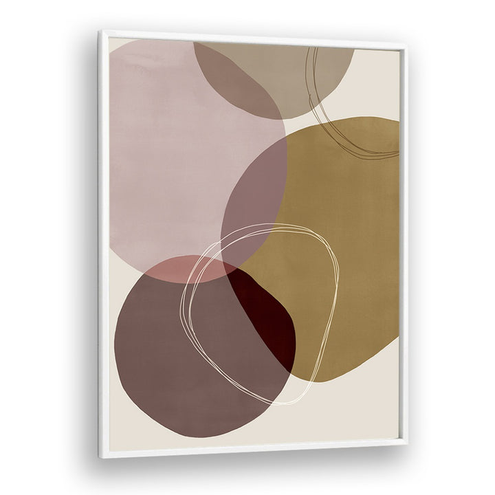 Pieces Of Time By Mareike Bohmer Abstract art Artwork in White Plain Frame
