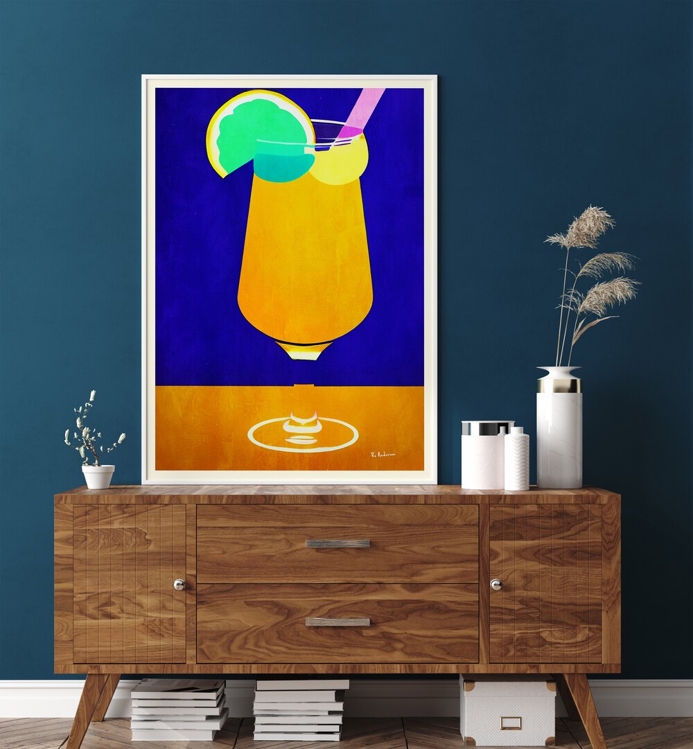 Brighten your kitchen with PINA COLADA, KITCHEN POSTERS, adding tropical charm and vibrant design to your decor.