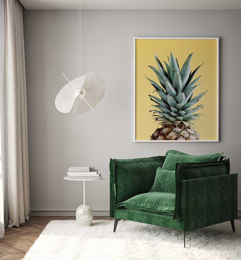 Brighten your kitchen with PINEAPPLE YELLOW III, KITCHEN POSTERS, adding artistic flair and inspiration to your space.