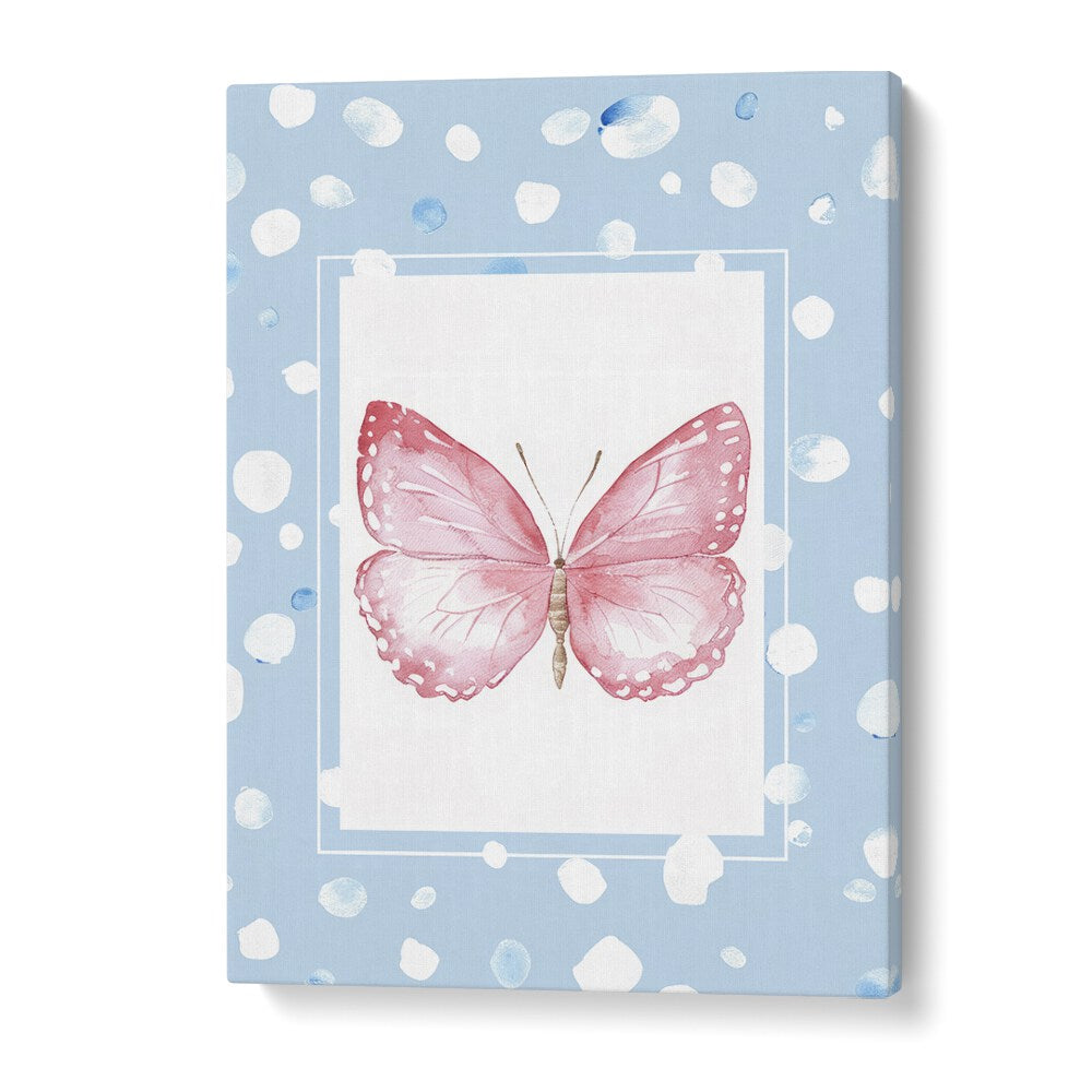 Pink Butterfly Kids Art Artwork in Gallery Wrap
