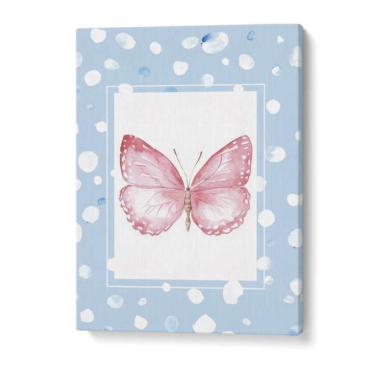 Pink Butterfly Kids Art Artwork in Gallery Wrap
