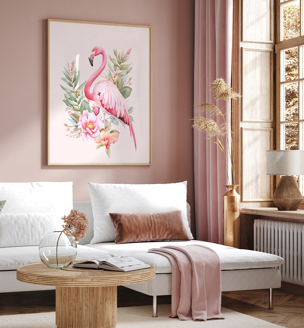 PINK FLAMINGO TROPICAL BLOOM