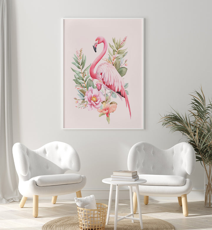 PINK FLAMINGO TROPICAL BLOOM