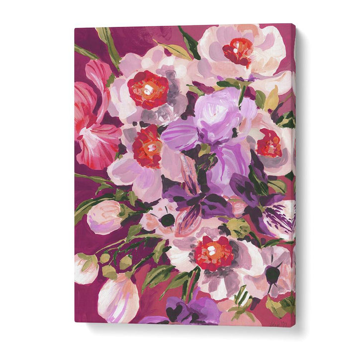 Pink Orchids By Ania Zwara Botanical Flower Paintings Artwork in Gallery Wrap